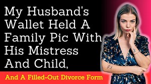 28K views · 333 reactions | My Husband's Wallet Held A Family Pic With His Mistress And Child, And A Filled Out Divorce Form - Reddit Stories #redditstories #shareyourstory #redditcommunity #realpeoplerealstories #reddittales #redditadventures #redditinsights #redditexperiences | Reddit Relationships | Facebook