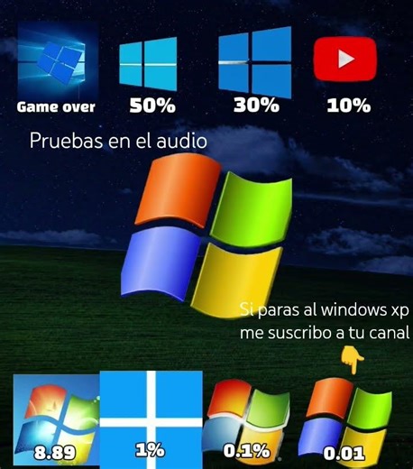 si paras en windows xp me suscribo a tu canal pruebas en el audio