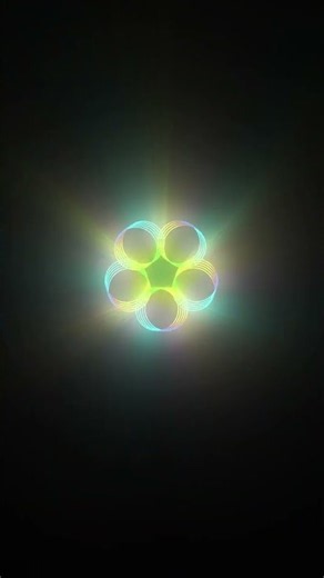 Bright Neon Rings Circle Rotation motion background video