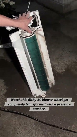 ​Deep Cleaning an AC Blower Wheel with a Pressure Washer! 🌬️🚿