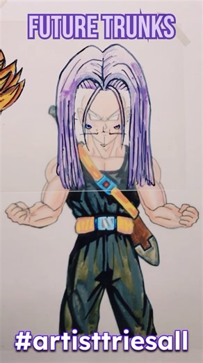 Future Trunks Drawing | Dragon ball Z Anime #trunks #dbz #anime #future