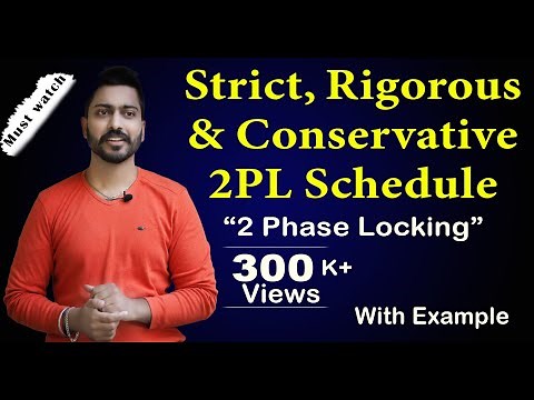 Lec-90: Strict 2PL, Rigorous 2PL and Conservative 2PLSchedule | 2 Phase Locking in DBMS