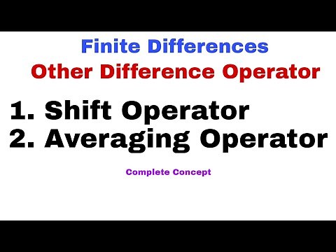 64. Shift Operator | Averaging Operator | Complete Concept
