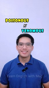 292K views · 10K reactions | poisonous VS. venomous #English #englishlearning #englishlanguage #englishvocabulary #englishgrammar #englishonline #englishtips #reelsviral | Learn English with Mac | Facebook