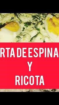 TARTA DE ESPINACA Y RICOTA #tartas #salada #recetas