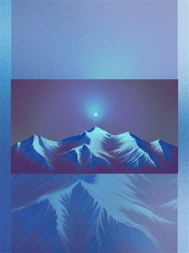 wallpaper #drawing #aesthetic #mountain #wallpaper #art #artist #noai #blue #nature