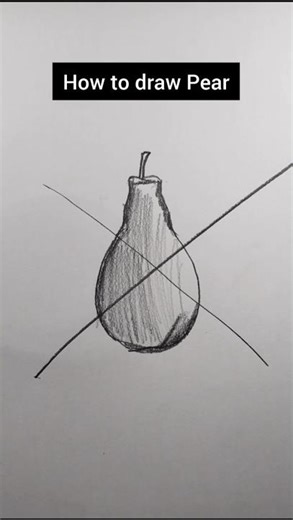 How to Draw a Realistic Pear | Step-by-Step Sketch 🍐