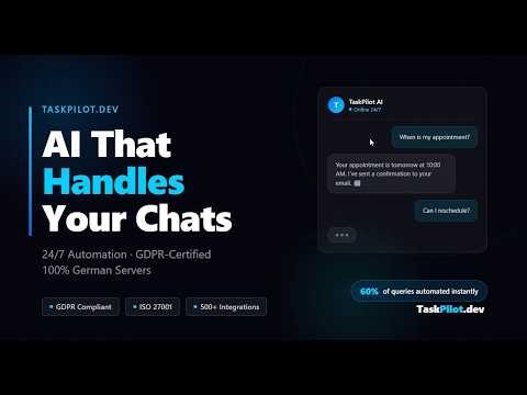 This AI Chatbot Handles Customer Requests 24/7 – Fully Automated | TaskPilot
