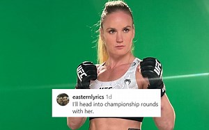"Layed down tigress pose" - Fans react to Valentina Shevchenko's "stunning" beach photo in printed swimsuit
