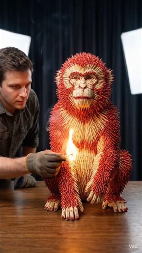 Matches Se Bani Bandar Ki Murti: Ek Shandaar Aag! 🐒🔥