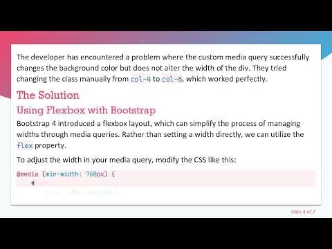 Solving the Issue of Media Queries Changing Div Background Color Without Affecting Width
