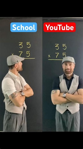 School or YouTube? Fastest Multiplication Trick #math #mathtricks