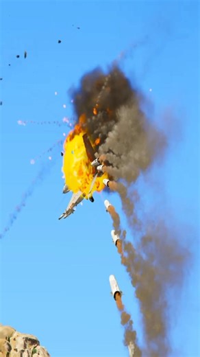 S-500 Missile Strike Drops the Fighter Jet GTA V #shorts #short