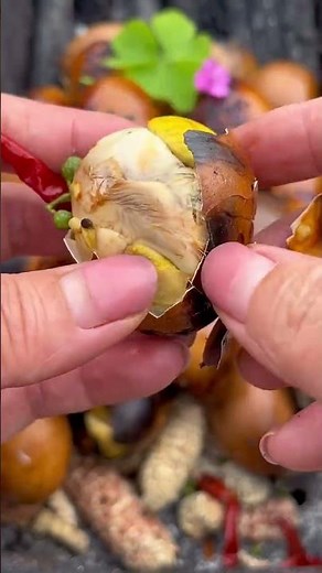 Grilled Embryo Eggs with Spicy Sauce & Sesame | Unique Street Food #shorts