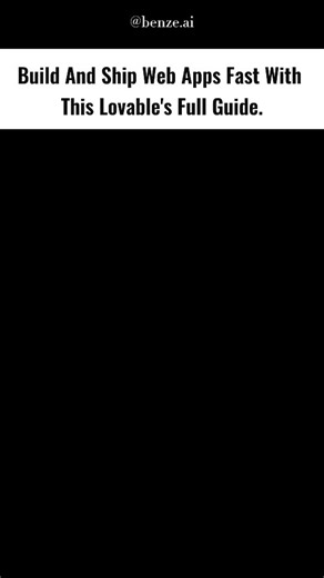 ⌬ AI on Instagram: "Launch Apps with AI🚀 This Lovable full guide shows how to go from a simple prompt to a deployed app with authentication, database, payments, and more—perfect for creators, founders, and students who want to ship fast.🎓👨‍💻 #ai #opensource #coding #startup #openai #developer #software #python #reelsi̇nstagram"