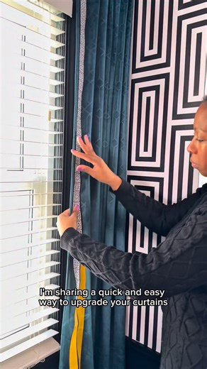 Stephanie Boyer | Interior Decor | Interior Design | DIY on Instagram: "Another easy and affordable upgrade ✨ Took these plain velvet curtains up a notch! I think the curtains are sold out but I linked everything in my Amazon. Comment “shop” for a direct link! #curtains #upgrade #diy #lookforless #diydecor"