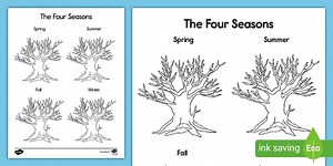 Four Seasons Tree Drawing Worksheet