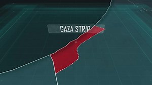 Zoom in to the map of Gaza Strip, with text and textless