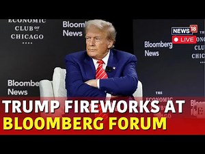 Watch Live: Trump Bloomberg Interview |Trump Slams Bloomberg Editor During Interview | N18G