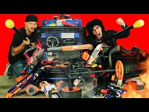 NERF BATTLE RACER vs BOOMCO BLASTER BUGGY 3! Nerf War!