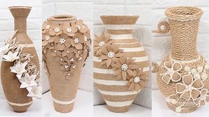 10 Amazing Flower Vase Ideas from Waste Materials | Jute Craft Ideas | Diy Bigboom