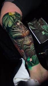 Would you do a late night session with Boristattoo ? 🌙💚 #floraltattoo #green #tattooartist | Intenze Tattoo Ink Europe