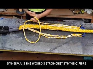 A video of how 12 strand rope is spliced to make a 100ton Bigtow recovery strop