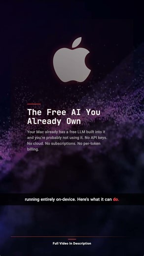 Apfel: Free AI Already Built Into Your Mac — No API Keys Needed #Shorts