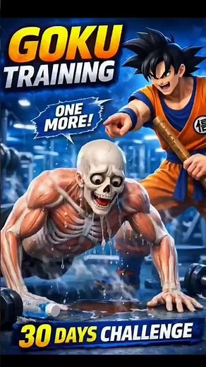 Goku’s Brutal 30-Day Training Plan! 😱🔥 | Fitness Motivation 2026 #goku #fitness #skeleton