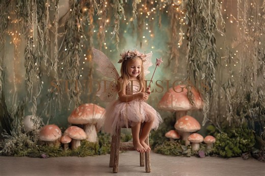 Magical Princess Backdrop Children Digital Composition, Whimsical Photo Overlay, Princess Digital Background, Girly Dreamy Photo Set Up - Etsy
