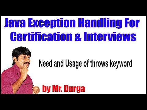 Java Exception Handling || Need and Usage of throws keyword || by Durga Sir