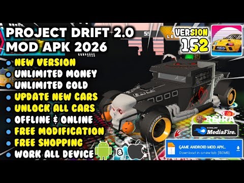 PROJECT DRIFT 2.0 MOD APK VERSION 152 Unlock All Cars New 2026 - Unlimited Money & Unlimited DP