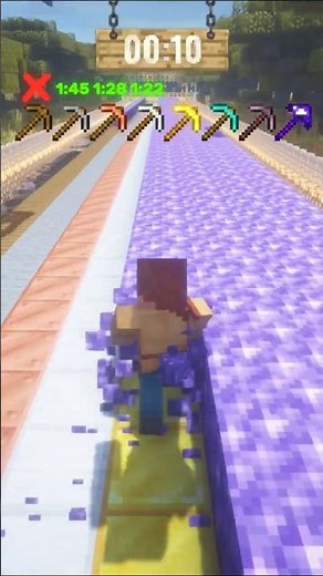 Pickaxes vs 120 amethyst blocks in Minecraft ⛏️🟪