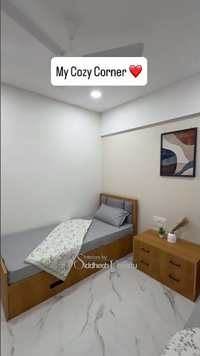 Single Bedroom Interior Design | Modern Bed Design | Space-Saving Bedroom
