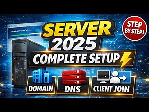 Windows Server 2025 Complete Setup | Domain, DNS & Client Join Step-by-Step
