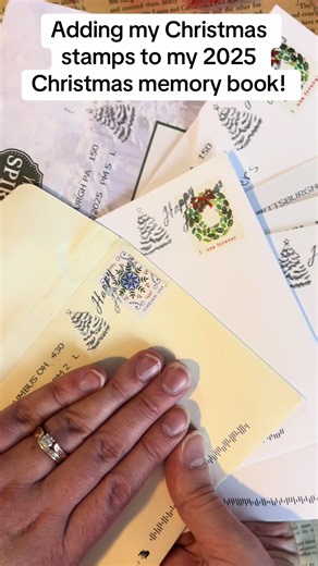 Adding 2025 Christmas Stamps to My Memory Book