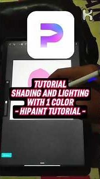 TUTORIAL SHADING AND LIGHTING WITH 1 COLOR - HIPAINT TUTORIAL - #hipaint #tutorial #drawing