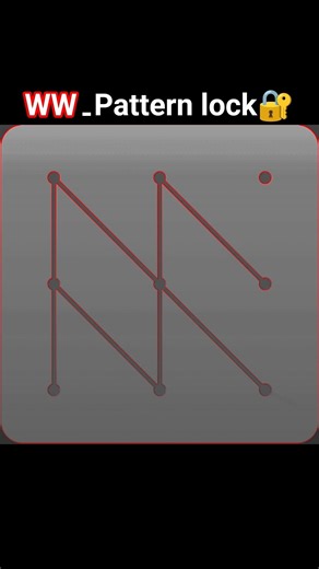 Ww pattern screen lock🔐design #pattern#PatternLock #reels #viral#design #patterndesign #screenlock