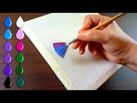 Twice Magical Night Painting Will Touch Your Heart - Easy Acrylic Painting #454