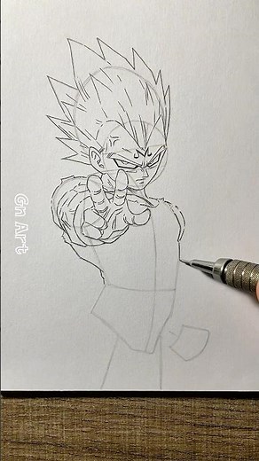 Drawing Majin Vegeta - Dragon ball Z #shorts