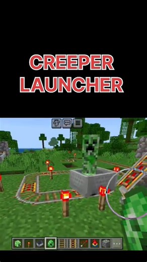 MINECRAFT CREEPER LAUNCHER #minecraft #viralvideo #viral #shorts
