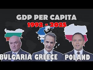 🇵🇱 Poland vs 🇧🇬 Bulgaria vs 🇬🇷 Greece| GDP per Capita (1990–2025) #gdppercapita #economy2025