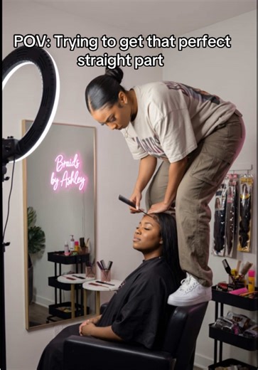 That middle part be having me stressin 😩😩 What actually grows a hair page? Relatable content. Not just finished hairstyles. Client jokes. Funny braid moments. Late-night salon struggles. Trending sounds. That’s the kind of content people follow. My AI influencer can post all of it. That’s how you give your page personality. With an AI beauty twin you can: • Post stylist memes • Hop on viral trends • Share funny client moments • Stay consistent without always being on camera Your page keeps gro