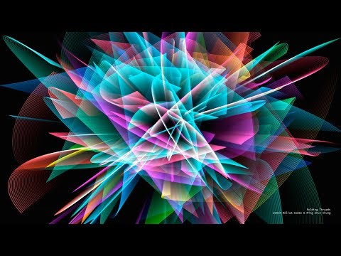Folding Threads.Generative Art Animation.Calming Music & healing motion.3D VFX TouchDesigner VJ loop