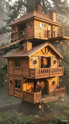 Treehouse build, 1000-year-old tree #shorts