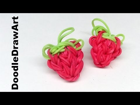 Craft: How to Make a Strawberry Rainbow Loom Charm