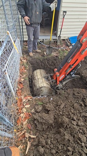 Brad Near on Instagram: "Why was there a short piece of galvanized piping still left in the ground? We may never know, but i appreciate the job security. #plumber #excavator #water #waterservice"