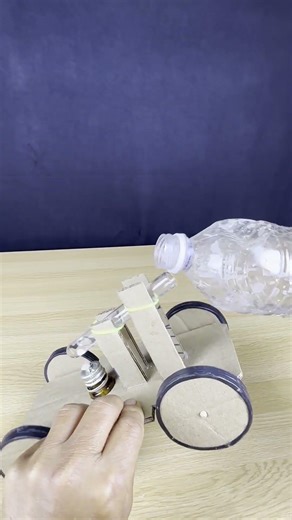 Cardboard + Water = A Working Car?! #shorts #experiment