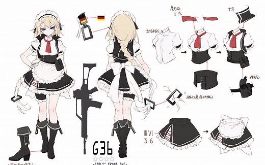 [少前虽萌]一位拥有最棒的画师的人形！最全面的G36介绍与梗与历史简评 第30期