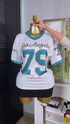 Rock the Retro Oversized Baseball Style Top